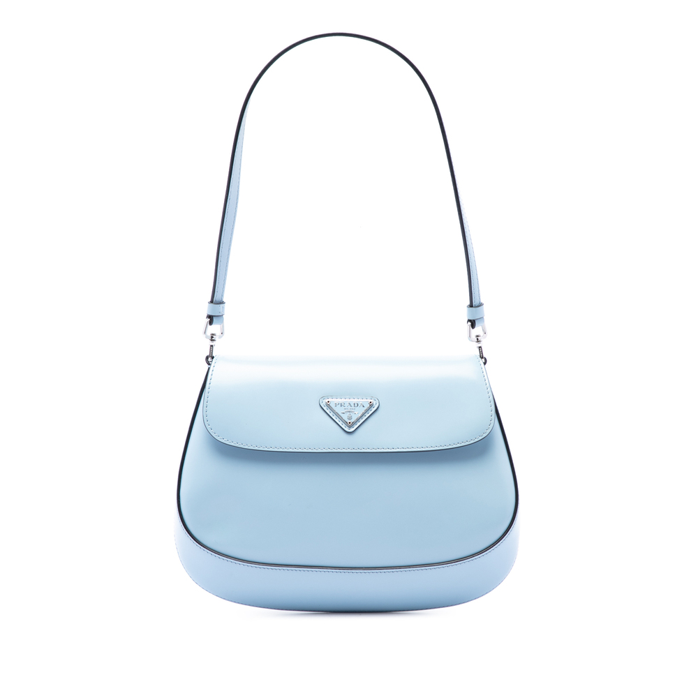 Pre-Loved Prada Spazzolato Leather Cleo Flap Shoulder Bag